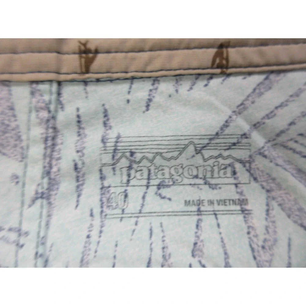 Patagonia Swim Trunks‎ Mens 40 Green Wavefarer Lightweight Board Shorts 40X21